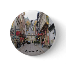 Quebec City Street Pinback Button
