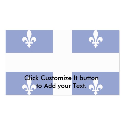 Quebec flag business card template