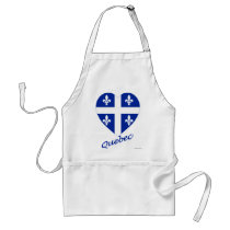 Quebec Flag Heart with Name aprons