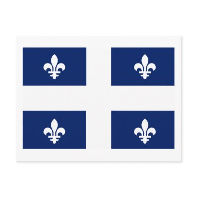 Quebec Flag (province) Postcard by FlagTshirts