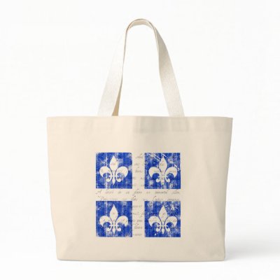 Quebec Fleur-de-lis Tote Bag by saundejm