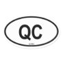 Quebec "QC" Oval Sticker