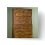 Queen Anne walnut tallboy, early 18th century buttons
