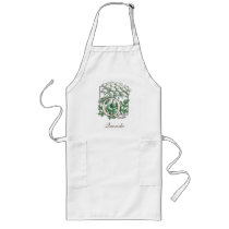 Queen Anne's Lace Flower Monogram aprons