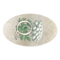 Queen Anne's Lace Flower Monogram stickers