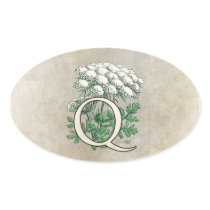 Queen Anne's Lace Flower Monogram stickers
