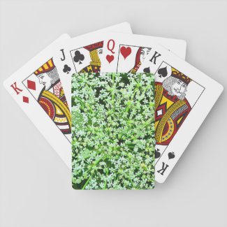Queen Annes Lace Flower Playing Cards