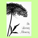 Queen Anne's Lace Funeral Memorial Announcement invitations
