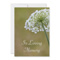 Queen Anne's Lace Memorial Service Announcement
