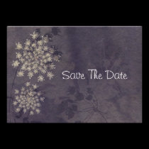 Queen Anne's Lace Purple Save The Date invitations
