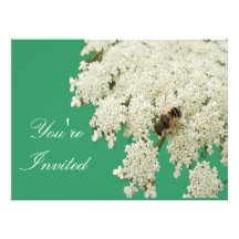 Queen Annes Lace Sage Green Invitations