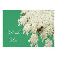 Queen Annes Lace Sage Green Thank you Card Custom Invitation