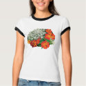 Queen Annes Lace with Orange Flowers Ladies t-shirts by SusanSavad Queen Annes Lace with Orange Flowers Ladies t-shirts