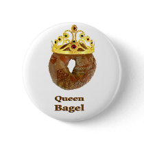 Queen Bagel Pins