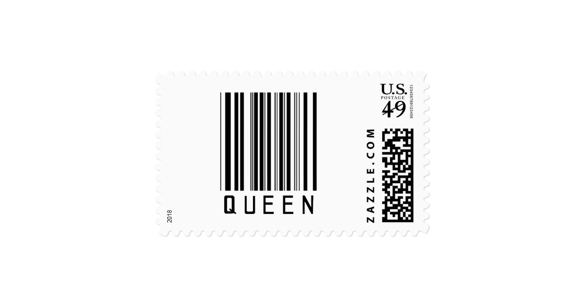 Queen Bar Code Postage Stamp Zazzle