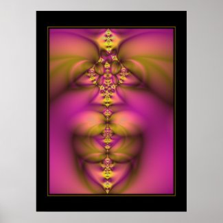 Queen Bee Fractal Print print