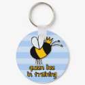 queen bee in training keychains
