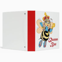 queen bee, cute, animals, bee, funny, vector, illustration, humor, saying, queen, stuck up, sarcasm, recipe, school, photo, dooni designs, Binder with custom graphic design