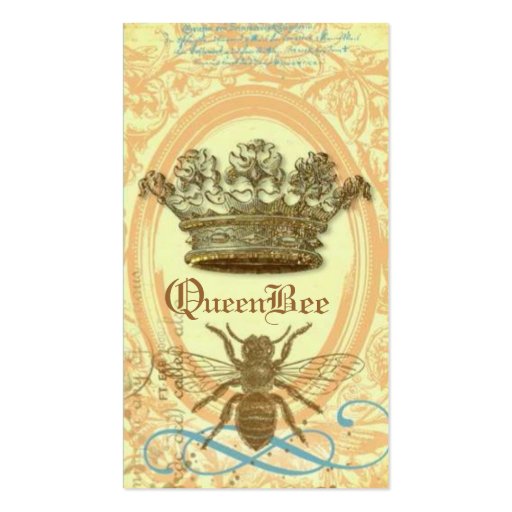 Queen Bee Royal Crown Business Card (front side)