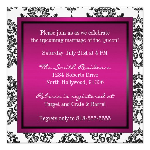 Queen Bridal Shower Invitation