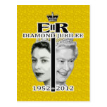 Queen Diamond Jubilee Gold Postcard