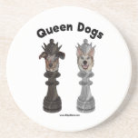 Queen Dogs Chess Beverage Coaster