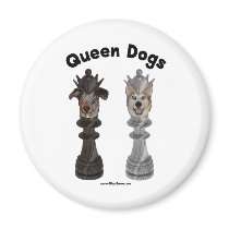 Queen Dogs Chess Refrigerator Magnet