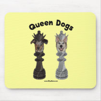 Queen Dogs Chess Mouse Pads