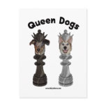 Queen Dogs Chess Postcard