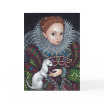 "Queen Elizabeth and an Ermine" Greeting Card