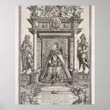 Queen Elizabeth I (1533-1603) as Patron of Geograp Poster