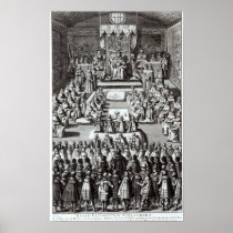 Queen Elizabeth I  and Parliament Print