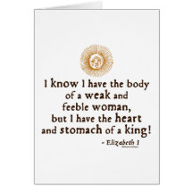 Queen Elizabeth I Tilbury Quote Card