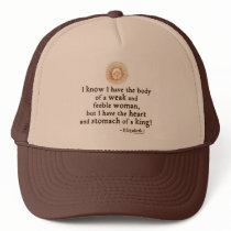 Queen Elizabeth I Tilbury Quote hats