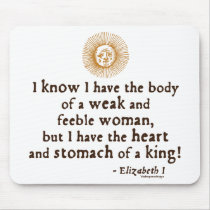 Queen Elizabeth I Tilbury Quote mousepads