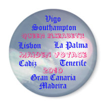 Queen Elizabeth Maiden Voyage 2010 magnets by Stronsy Queen Elizabeth Maiden Voyage 2010 magnets