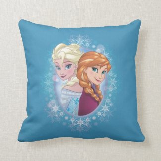 Queen Elsa and Princess Anna Pillow