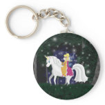 Queen Faery and Unicorn Forest Keychain