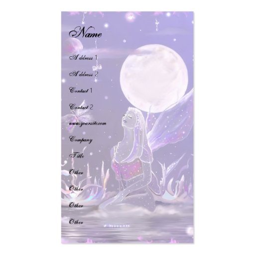 Queen Fairy template Business Card Template (front side)