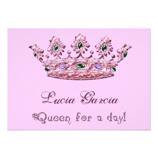 Queen for a Day Quinceanera Invitation