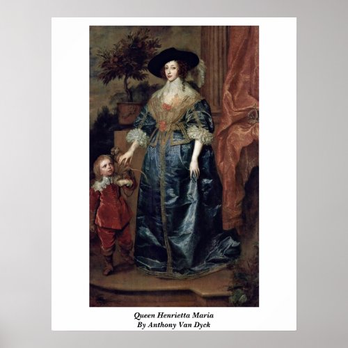 Queen Henrietta Maria By Anthony Van Dyck Poster