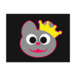 Queen Kitty Pink - Gray Post Cards