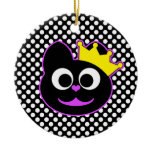 Queen Kitty Purple Christmas Ornament