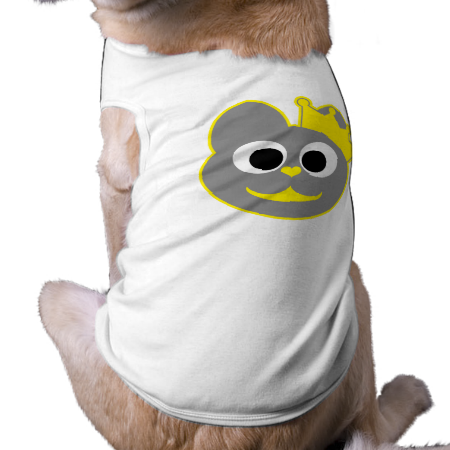 Queen Kitty Yellow - Gray Pet Tshirt Queen Kitty Yellow - Gray Pet Tshirt