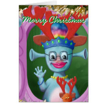Queen Mabel & Cedric. Merry Christmas! Greeting Card