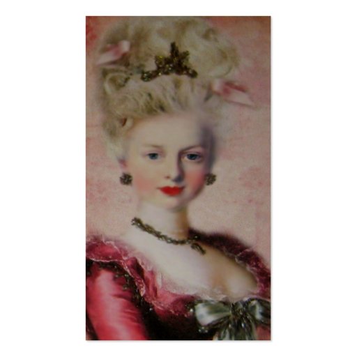 Queen Marie Antoinette ~ Business Card (front side)