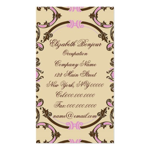 Queen Marie Antoinette ~ Business Cards (back side)