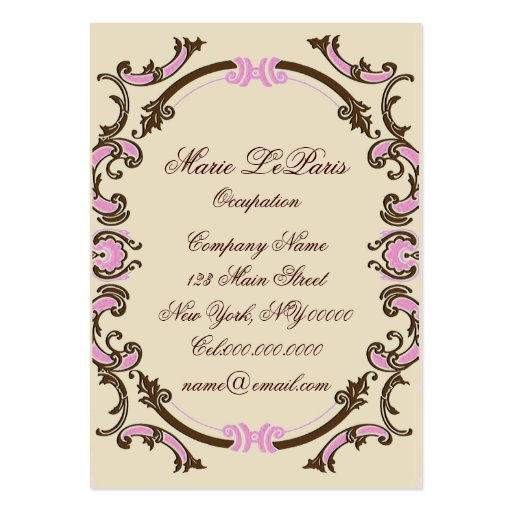 Queen Marie Antoinette ~ Business Cards Large (back side)
