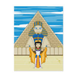 Queen Nefertiti & The Great Sphinx of Giza postcards