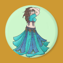 Queen of Beledi Belly Dancer magnets